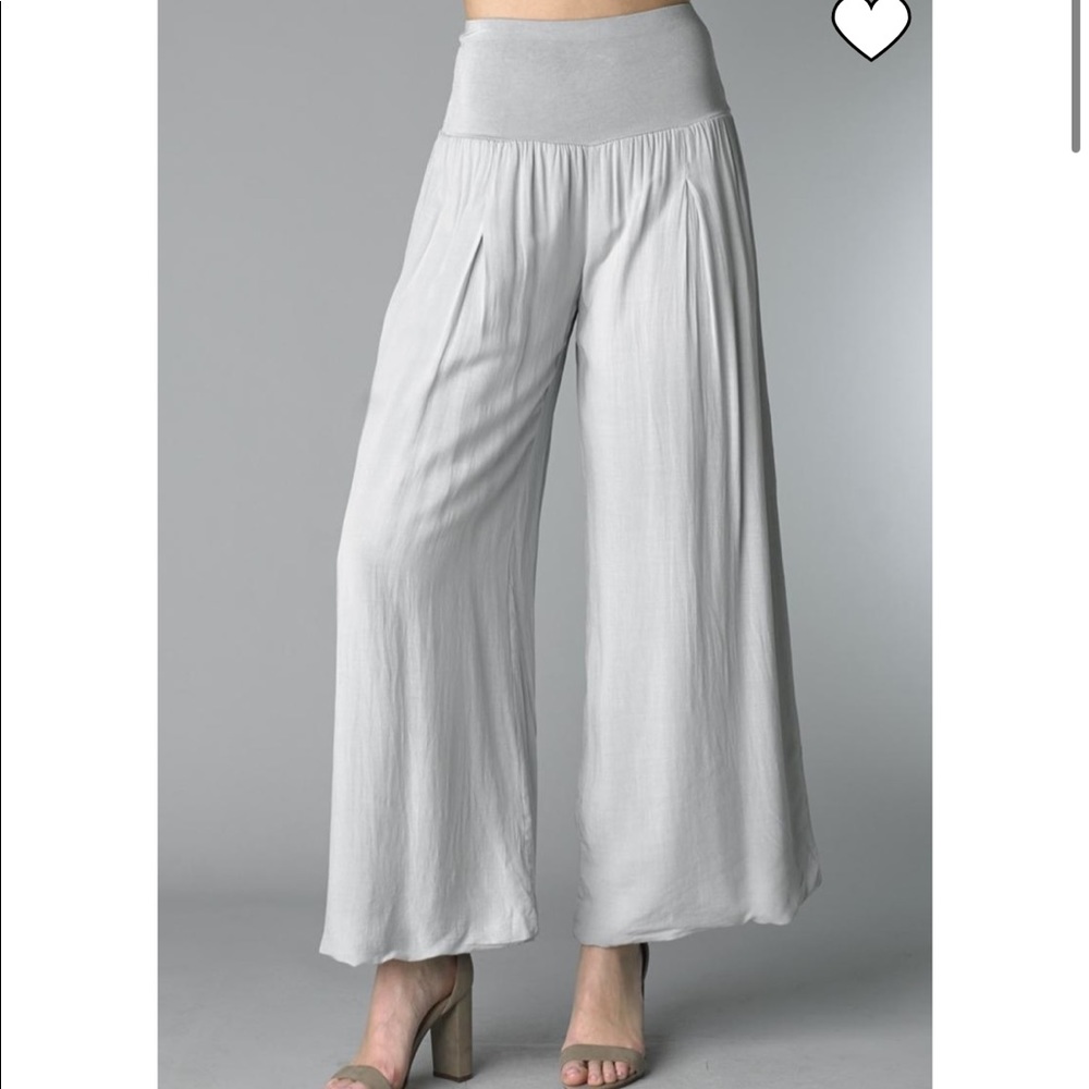 Tempo Paris Grey Palazzo Pants M